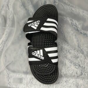 Adidas Kids Black and White Sandals